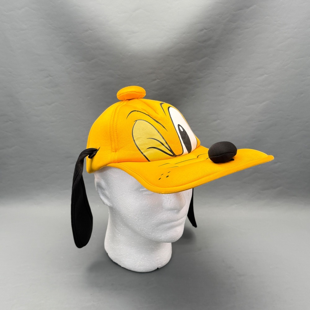Vintage Pluto Walt Disney World Cap Dog Long Bill Hat Long Ears Size Adult Read